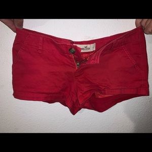 Red Hollister shorts